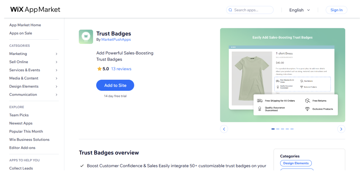 Trust Badges Application